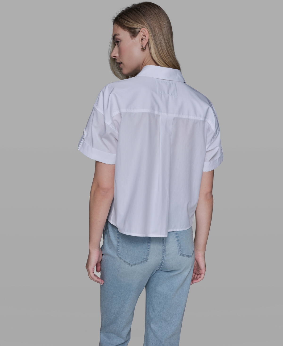 Karl Lagerfeld Paris Women's Floral Collared Neck Blouse