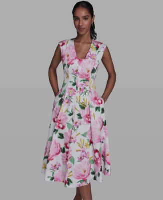 sylvia floral prairie midi dress Urban Outfitters UO Floral Prairie Midi Dress Printed Smocked Long Sleeve  XS New