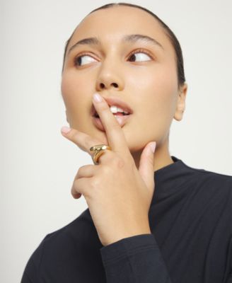 Sterling Silver Plated Alloy Ring in the Shape of a Tube