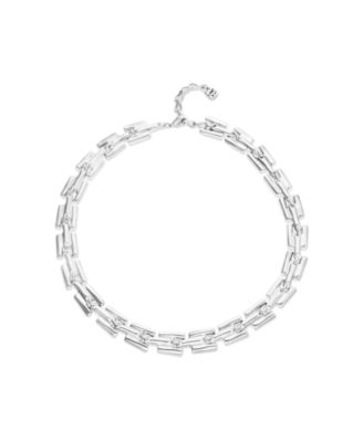 Sterling Silver Plated Alloy Necklace with Links