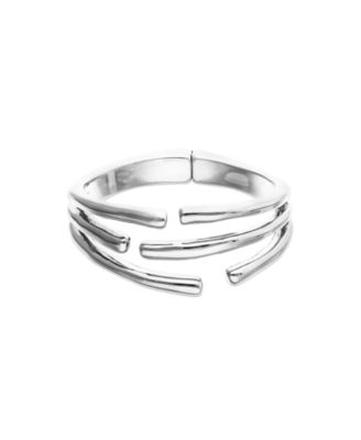 Sterling Silver Plated Alloy Bracelet in the Shape of a Tube