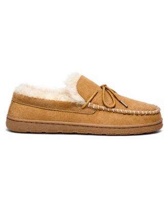 Women's Shearling and Suede Moccasin Slippers Spring