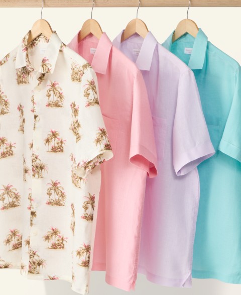 Мужские Club Room Men's 100% Linen Shirt