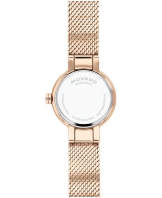 Women's Museum Velura Mini Swiss Quartz Mid Rose Pvd Watch, 21mm