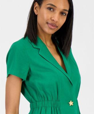 Women's One-Button Short-Sleeve Blazer