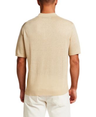 Men's Short-Sleeve Collared Polo Sweater