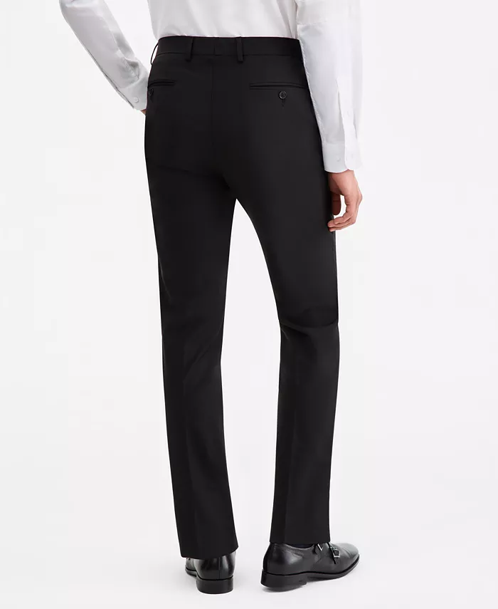 Men's Slim-Fit Wool-Blend Stretch Suit Pants - thumbnail 7