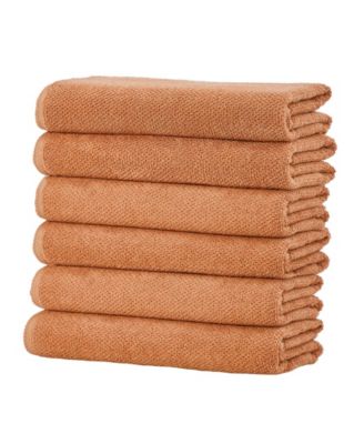 Textured Cotton Hand Towel Set, 6-Piece
