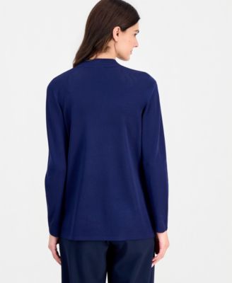 Women's Fine Rib Open-Front Malibu Cardigan