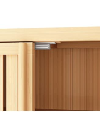 Large Capacity Bamboo Storage Cabinet Furniture for Bathroom Living Room Bathroom Bamboo Storage Cabinet With Shelves