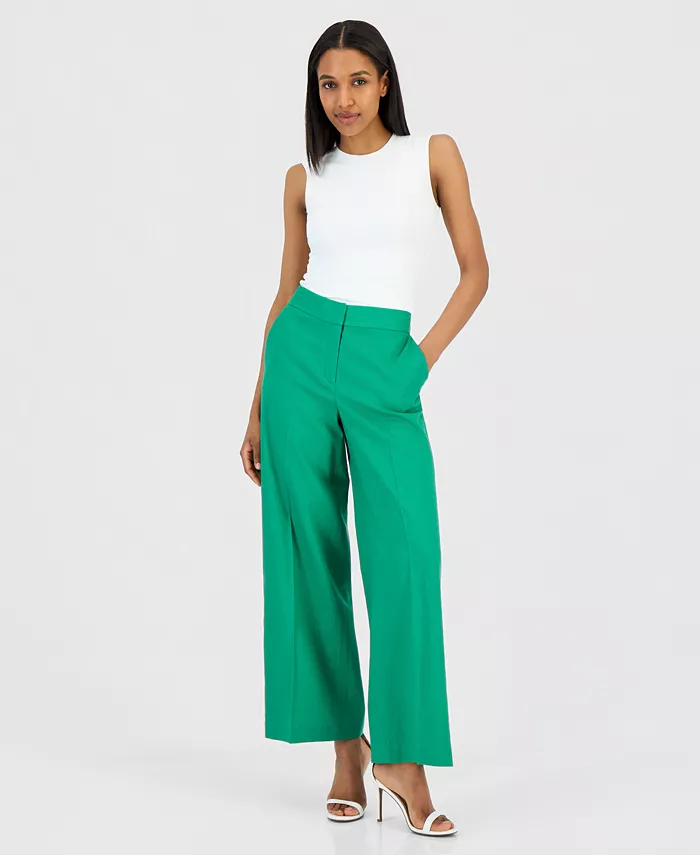 ASL Petite Mid-Rise Wide-Leg Pants - thumbnail 5