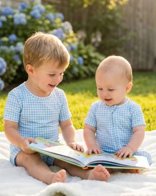 Baby Boys Harbor Gingham Bamboo Sleeper