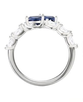 Blue Topaz (1 ct. t.w.) & Lab-Grown White Sapphire (2 ct. t.w.) Ring in Sterling Silver (Also Available in Multi-Stones)