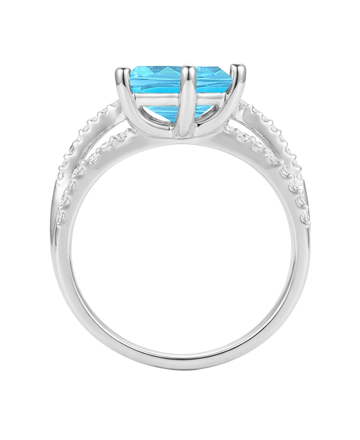 Macy's Amethyst (1-1/10 ct. t.w.) & Lab-Grown White Sapphire (1/3 Ring 14k Gold Over Sterling Silver (Also Available Multi-Stones)