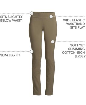 Women's Starfish Mid Rise Slim Leg Elastic Waist Pull On Pants