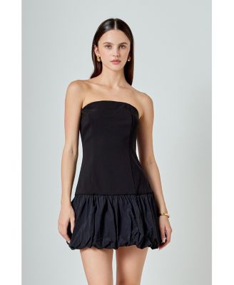 Women's Strapless Bubbled Mini Dress