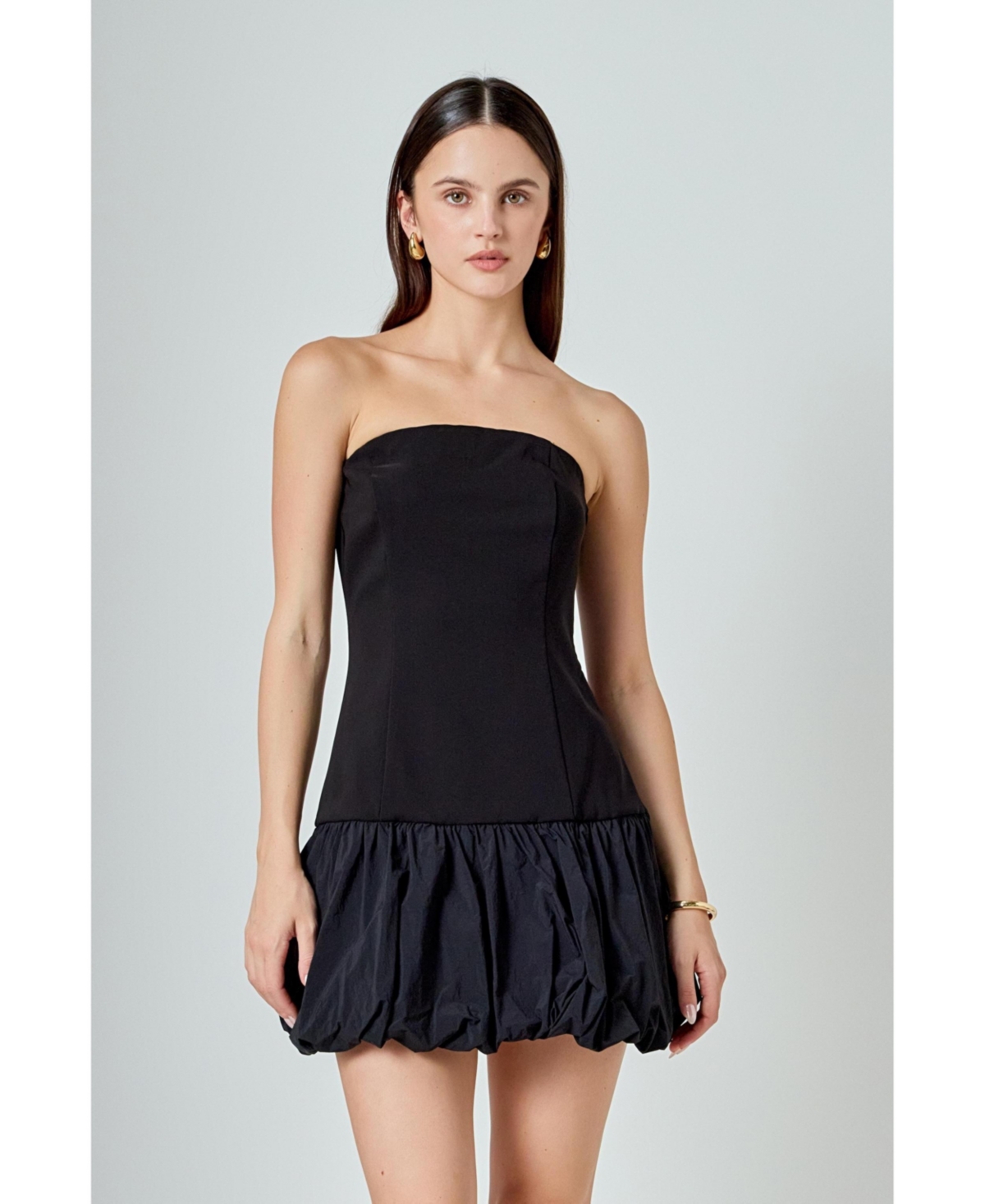 endless rose Women's Strapless Bubbled Mini Dress