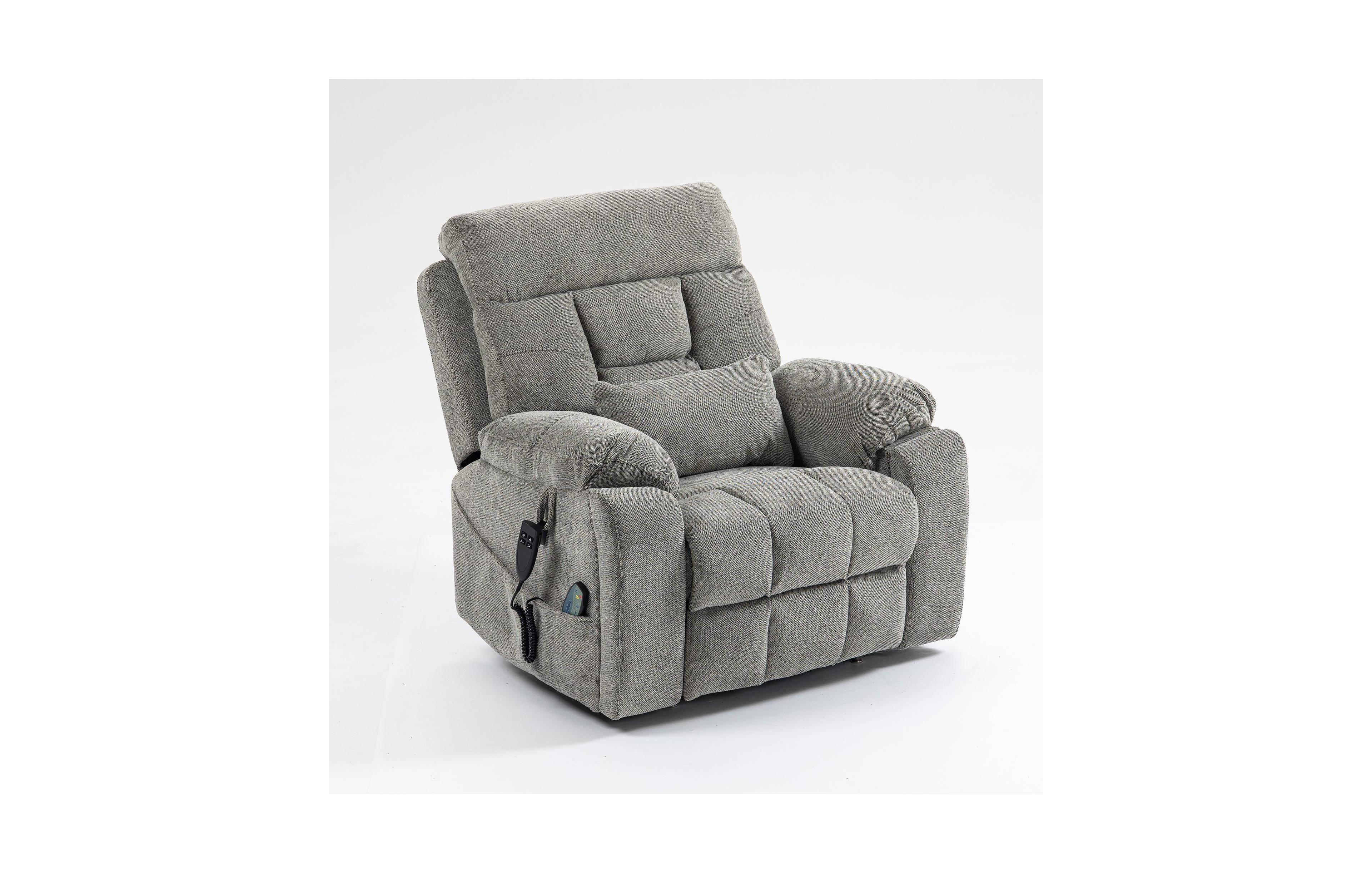 Boyel Living Velvet Electric Lift Recliner with Heating & Massage, Power Lift Sofa Chair with 2 Pocket Cup Holders, 2 Remote Controls,Dual Okin Motors