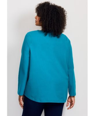 Women's Square Neck Pleated Tunic