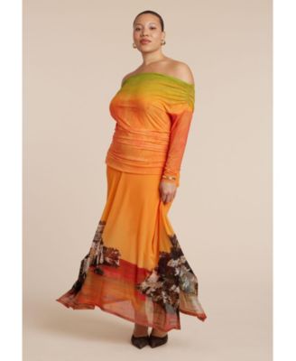 Women's Plus Size Photo Real Mesh Dress