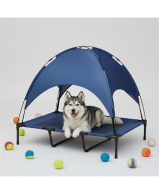 Portable Elevated Dog Cot - Breathable Cooling Bed with Modern Frame