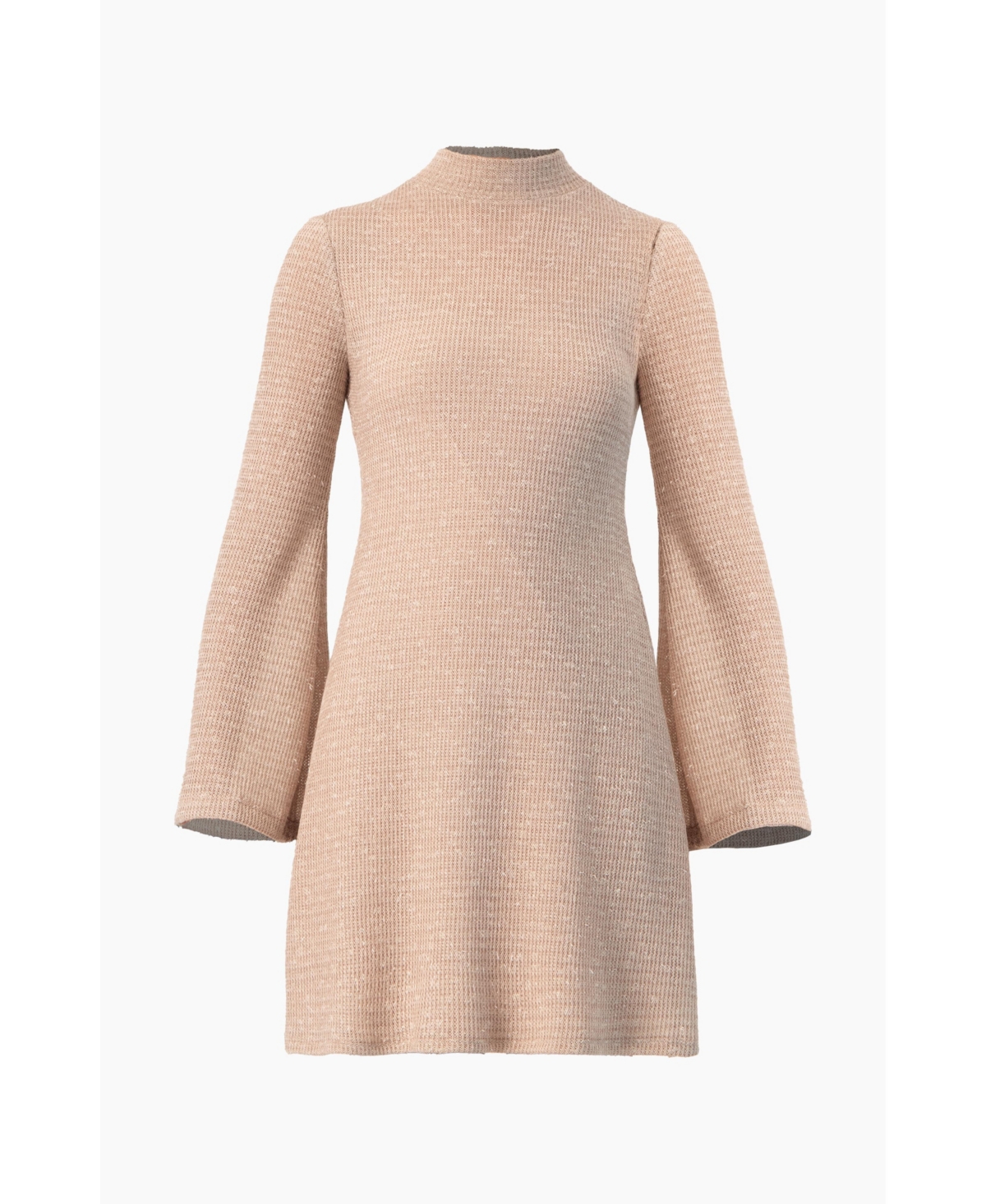 Ivonne Women's Short Knitted Long Sleeve Dress