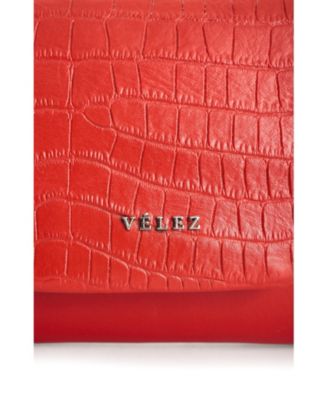 Leather Crossbody Bag with Clasp Closure System