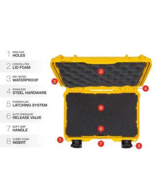 909 Case with Foam, Yellow