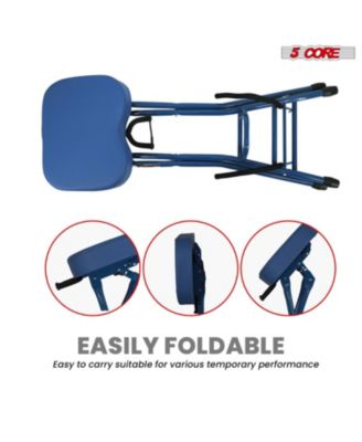 Guitar Stool 3.15" Padded Chair Foldable Heavy Duty Music Seat Built in Foot Rest Guitar Stand