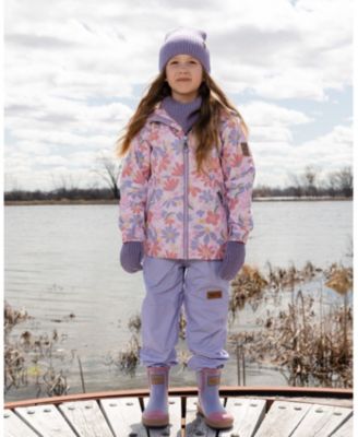 Big Girls Two-Piece Mid-Season Outerwear Set Flower Print