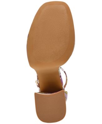 Women's Retro Strappy Block Heel Platform Dress Sandals