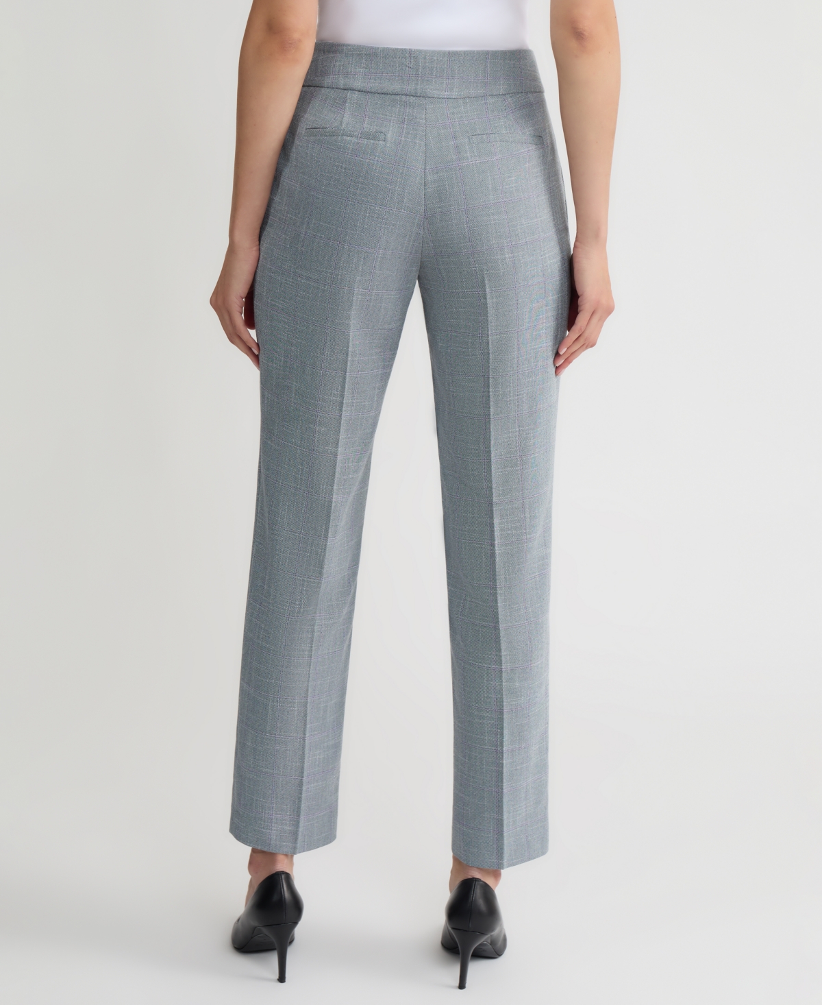 Kasper Women's Ava Plaid Straight Leg Pant