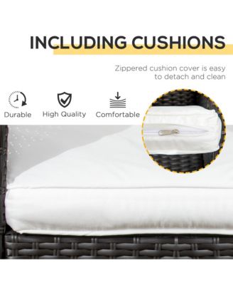 Patio Bistro Set, Rocking & 360° Rotation, Porch Furniture,