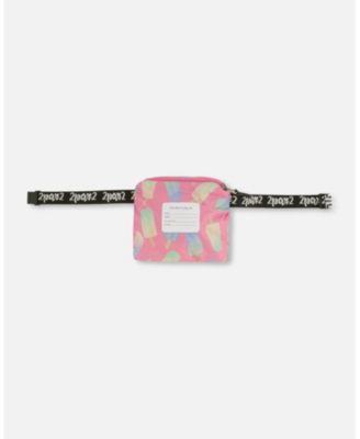 Girls Packable Windbreaker in Polyester Lollipop Print