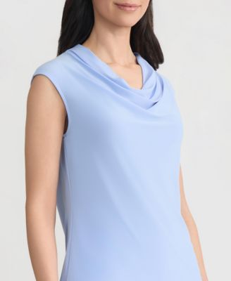 Women's Cowl-Neck Cap-Sleeve Top  