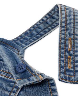 Baby Girls' Sleeveless Denim Shortalls