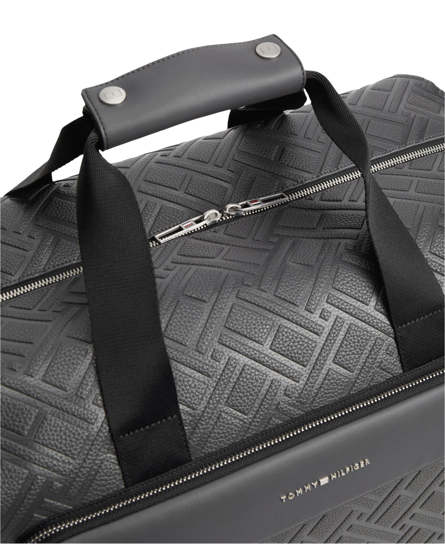 Мужская сумка Tommy Hilfiger Flag Duffle, цвет: Тёмный серый — фото 4