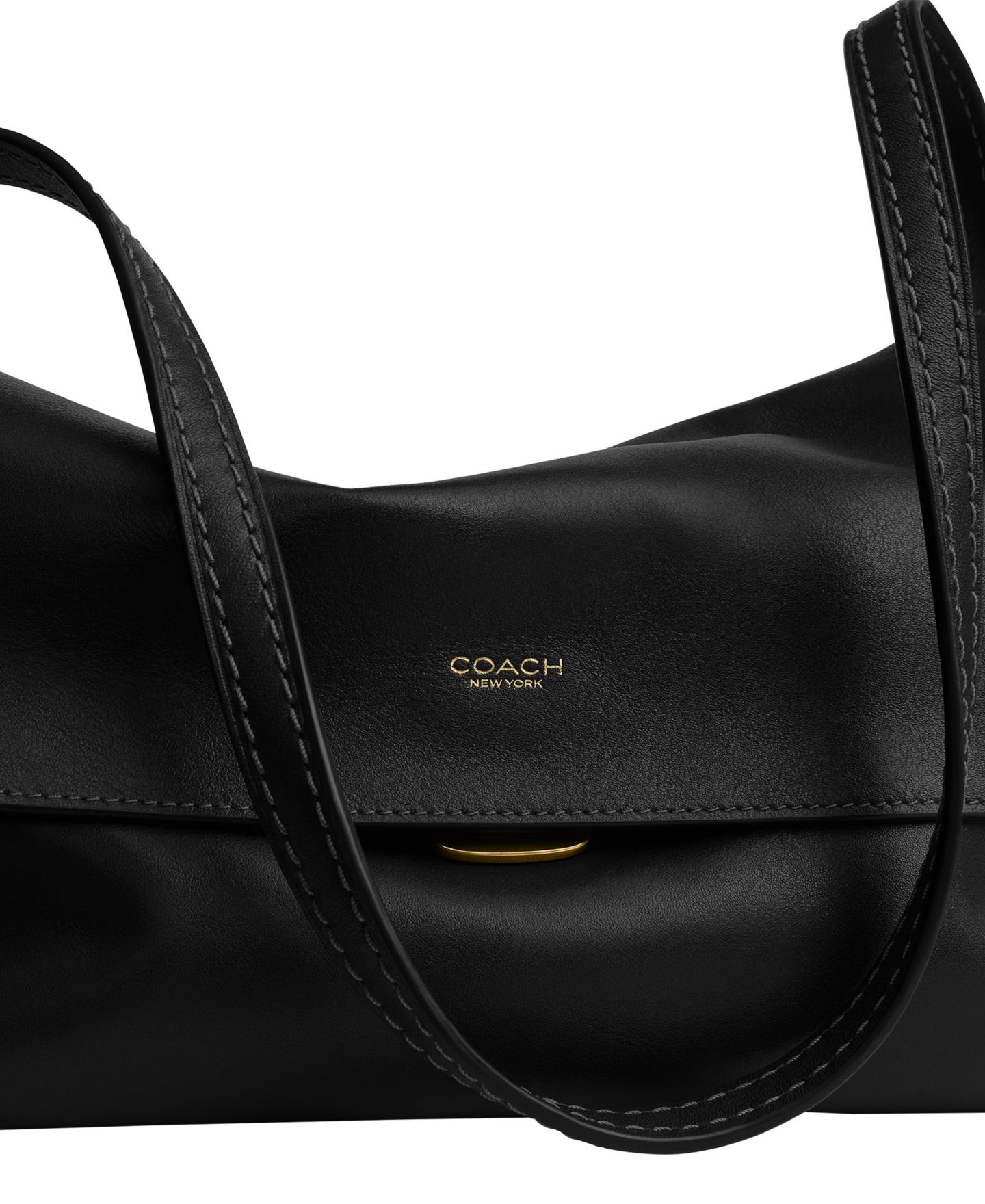 Женская сумка COACH Chelsea Medium Leather Slim Shoulder 30, цвет: Латунный / Чёрный — фото 6
