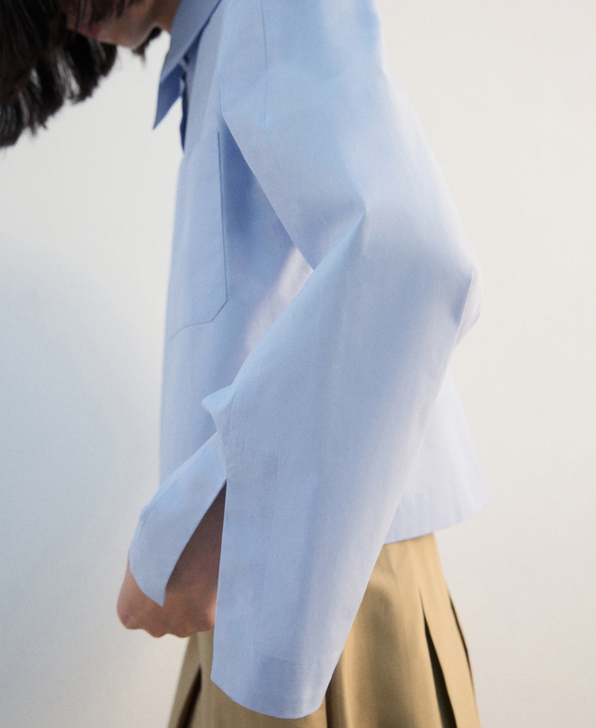 Mango Women's Pocket Cropped Shirt