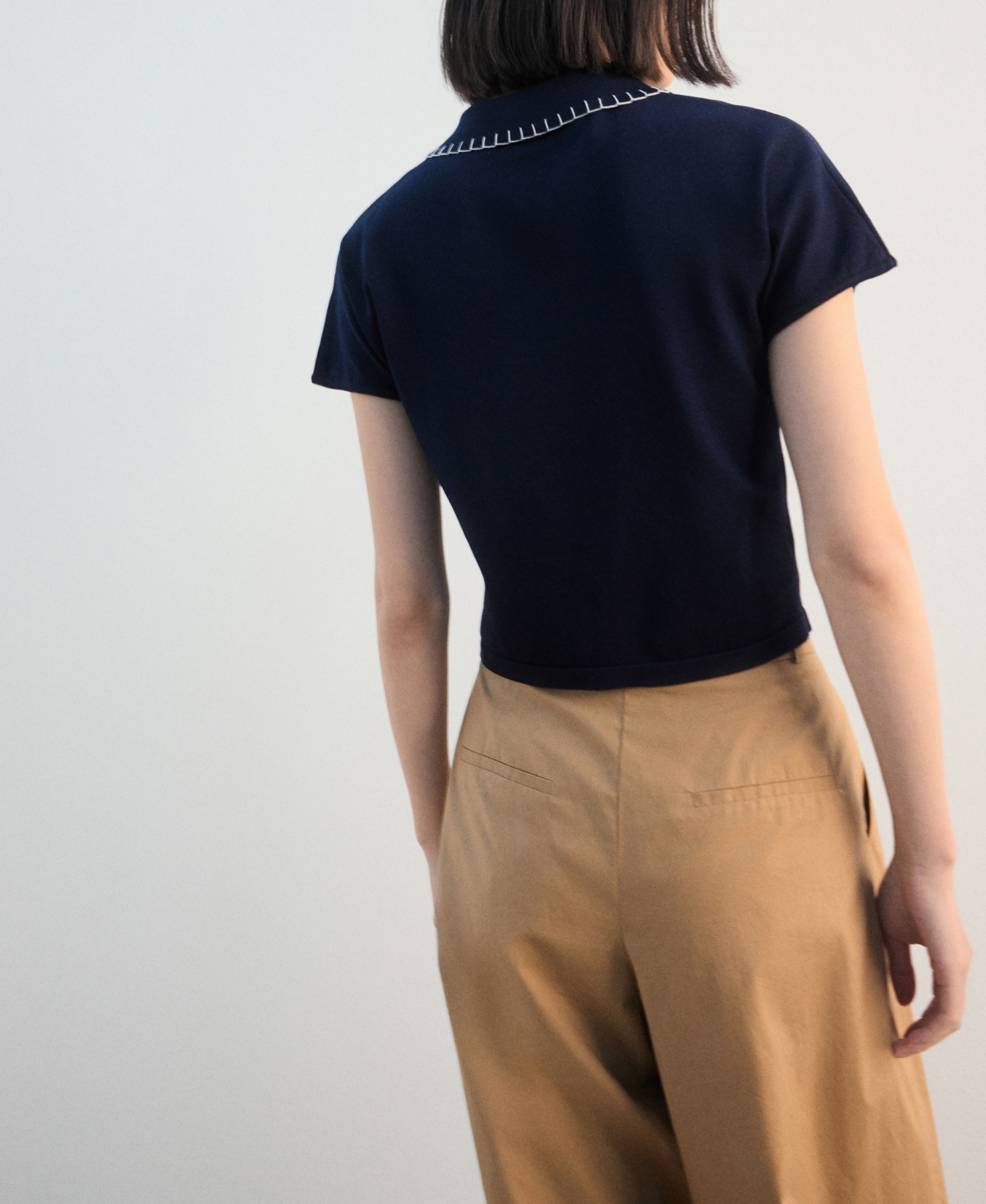 Mango Women's Stitching Detail Polo Neck Sweater