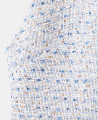 Women's Rhinestone Collar Tweed Dress