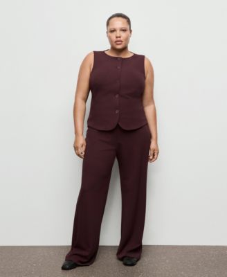 Women's Straight Low-Rise Suit Pants