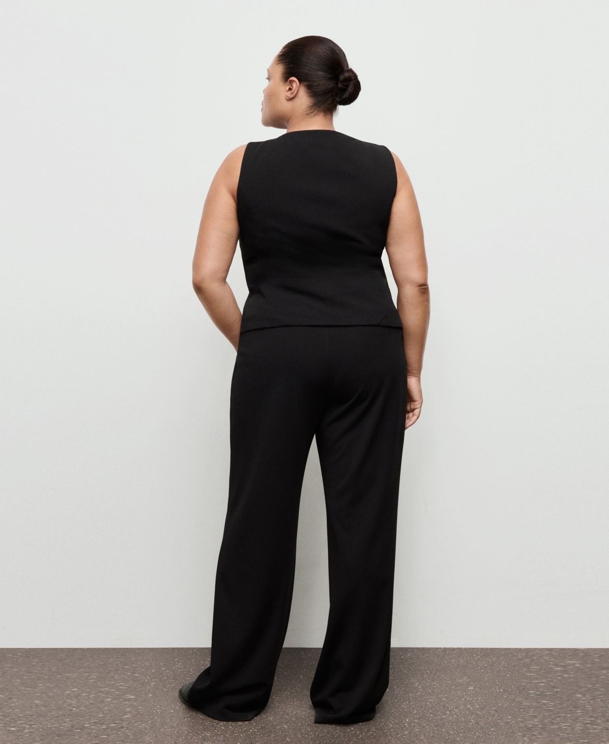 Mango Women's Straight Low-Rise Suit Pants