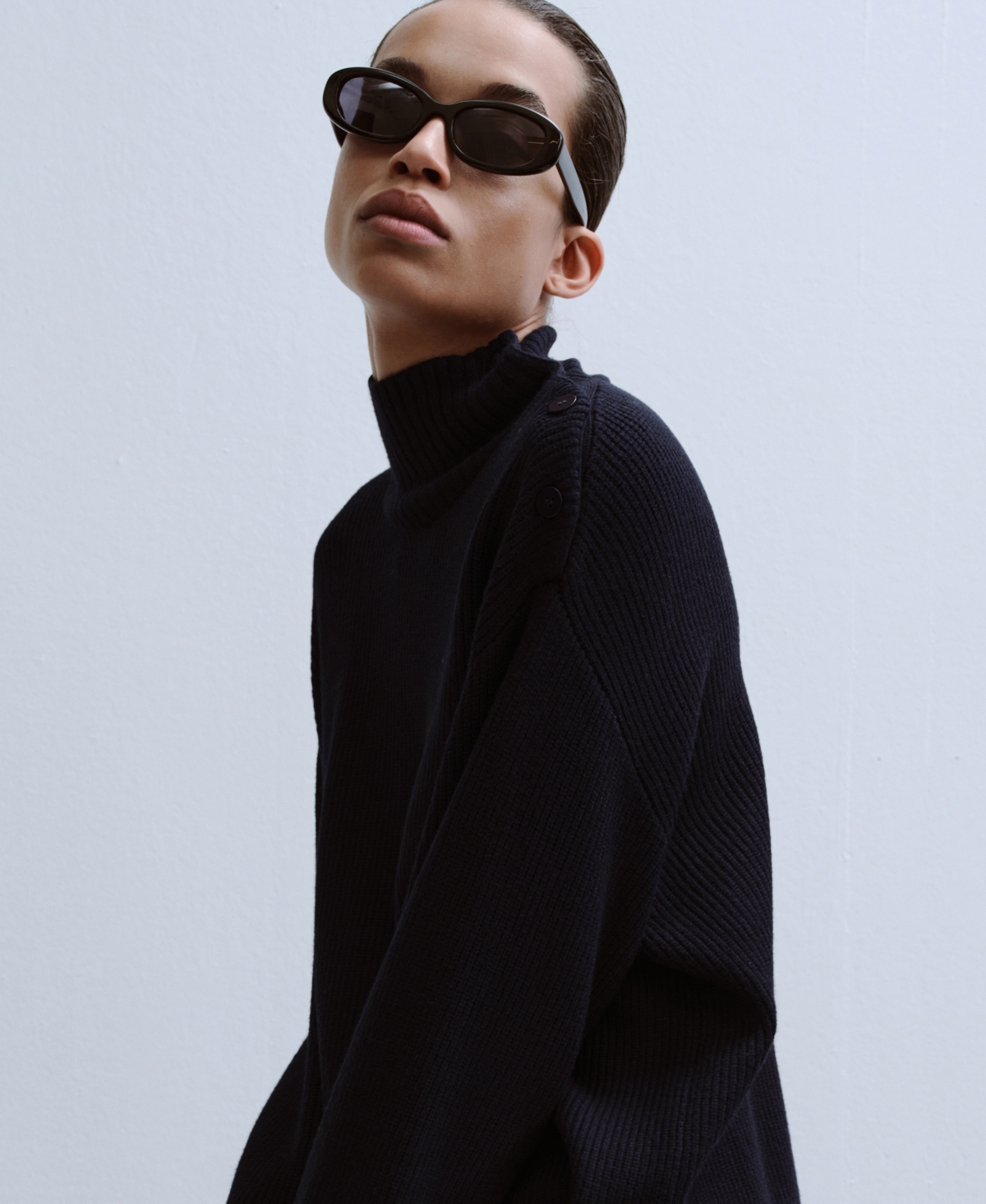 Mango Women's Buttons Perkins-Neck Sweater