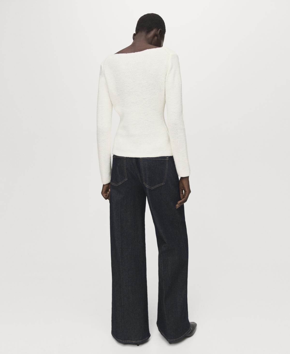 Mango Women's Seam Detail Knitted Sweater