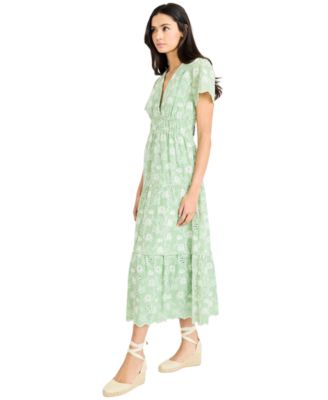 Women's V-Neck Midi Dress