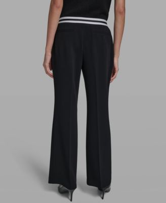 Petite Mid Rise Contrast Pants