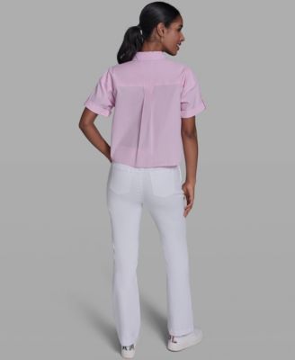 Petite Floral Embroidered Top