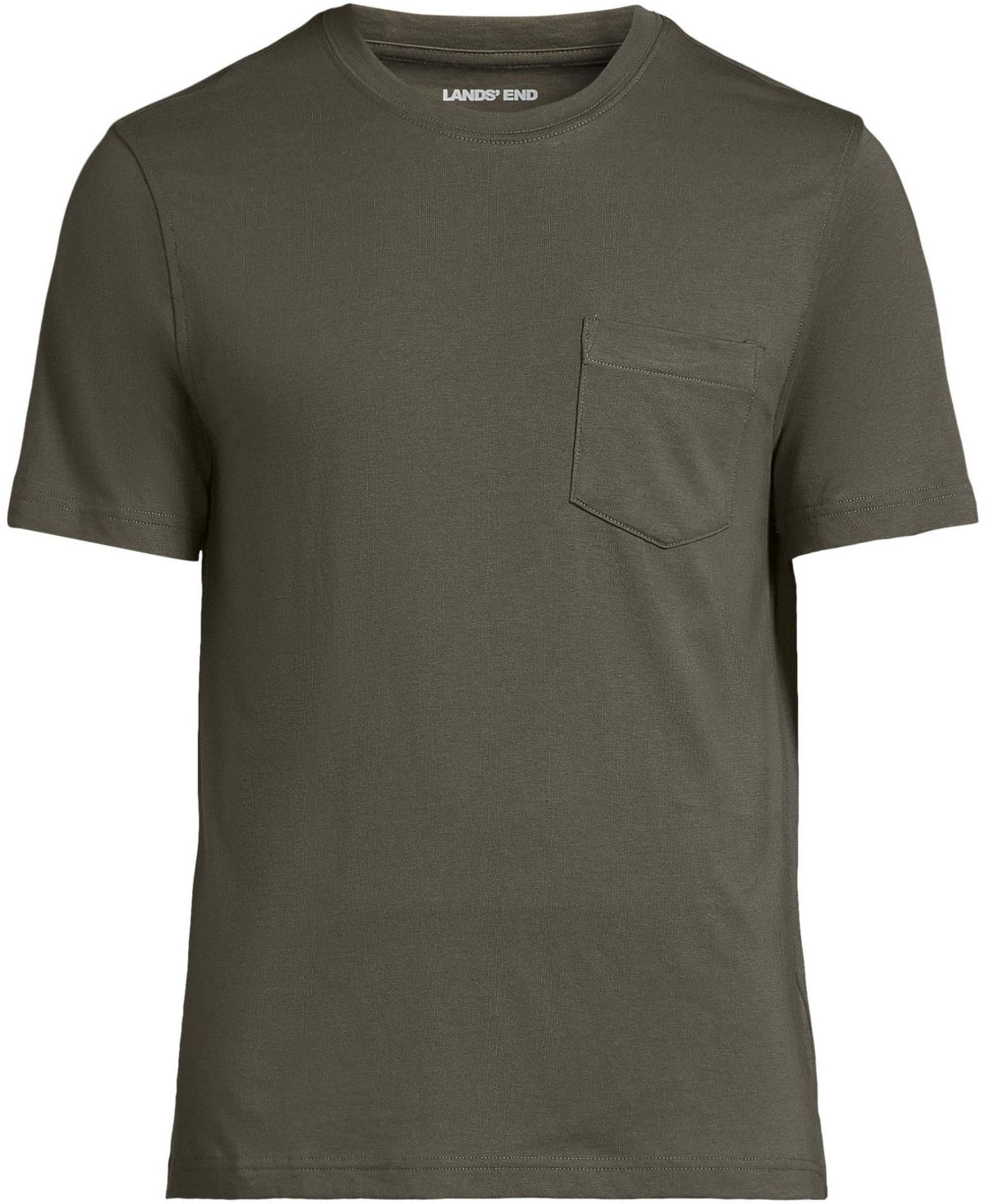 Lands' End Men's Short Sleeve Cotton Supima Tee With Pocket
