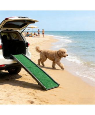 Foldable Dog Car Ramp | Lightweight & Portable Pet Access Ramp,Green